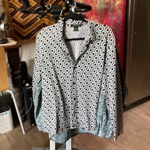 Kenneth Cole mens medium polyester chain link dress shirt